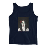 Catrina Dia de los Muertos (Day of the Dead) Women's navy tank by Pilar Grother