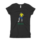 El Futbolista Brazil Plain Girl's T-Shirt