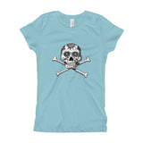 La Calavera Loteria B&W Plain Girl's T-Shirt