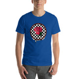 Rosa Dripping Checker Board Men's T-Shirt