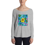 Las Damas Corazon Loteria All-Over Womens Long Sleeve Tee
