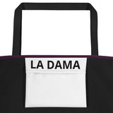 La Dama Loteria B&W Beach Bag