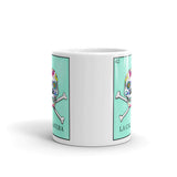 La Calavera Loteria Teal Mug