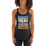 La surfista surfer girl black racerback tank by pilar grother