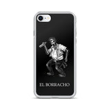 El Borracho Loteria B&W iPhone Case