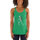 El Senderista (Hiker) Skeleton Women's Racerback Tank