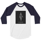 La Dama Loteria B&W Women's 3/4 sleeve raglan shirt