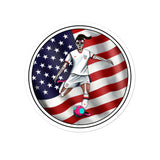 La Futbolista Round US Stickers