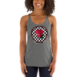 Rosa Dripping Checker Board Women's Racerback Tank