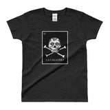 La Calavera Loteria B&W Women's T-shirt