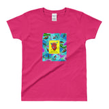 Las Damas Corazon Loteria All-Over Womens  T-shirt