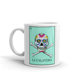 La Calavera Loteria Teal Mug