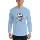 La Calavera Loteria B&W Plain Mens Long Sleeve T-Shirt