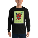 El Corazon Loteria Mens Long Sleeve T-Shirt