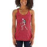 El Senderista (Hiker) Skeleton Women's Racerback Tank