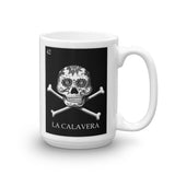 La Calavera Loteria B&W Mug