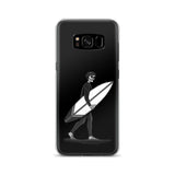 Black and White Samsung Galaxy phone case El Surfista (Surfer) Loteria Day of the Dead by Pilar Grother