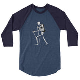 El Senderista (Hiker) Skeleton Women's 3/4 sleeve raglan shirt