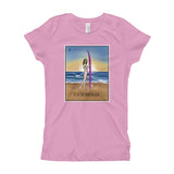 La Surfista girls pink t-shirt loteria surfer girl by pilar grother