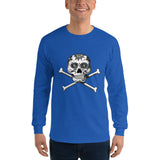 La Calavera Loteria B&W Plain Mens Long Sleeve T-Shirt