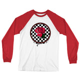 Rosa Dripping Checker Board Men's Long Sleeve Baseball T-Shirt