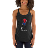 futbolista spain women's racerback tank by pilar grother