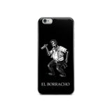 El Borracho Loteria B&W iPhone Case