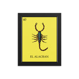 El Alacran Loteria Framed photo paper poster