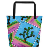 El Nopal Loteria All-Over Beach Bag
