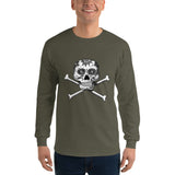 La Calavera Loteria B&W Plain Mens Long Sleeve T-Shirt