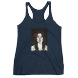 Catrina Dia de los Muertos (Day of the Dead) Women's vintage navy racerback tank by Pilar Grother
