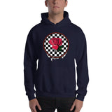 Rosa Dripping Checker Board Hoodie