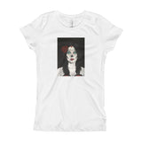 Catrina Dia de los Muertos (Day of the Dead) girl's white t-shirt by Pilar Grother