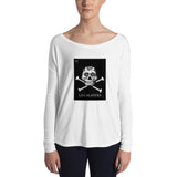 La Calavera Loteria B&W Womens Long Sleeve Tee