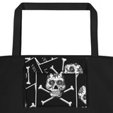 La Calavera Loteria B&W Beach Bag