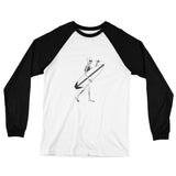 El Surfista Skeleton Shaka Men's Long Sleeve Baseball T-Shirt