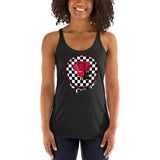 Rosa Dripping Checker Board Women's Racerback Tank