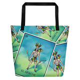 El Apache Loteria All-Over Beach Bag