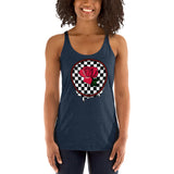 Rosa Dripping Checker Board Women's Racerback Tank