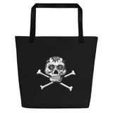 La Calavera Loteria B&W Plain Beach Bag