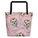 La Calavera Loteria All-over Beach Bag