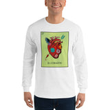 El Corazon Loteria Mens Long Sleeve T-Shirt
