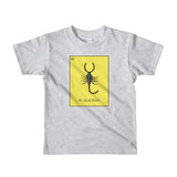 El Alacran -Scorpion Loteria kids grey T-shirt by Pilar Grother