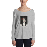 Catrina Dia de los Muertos (Day of the Dead) Women's gray long sleeve by Pilar Grother