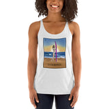 La surfista surfer girl white racerback tank by pilar grother