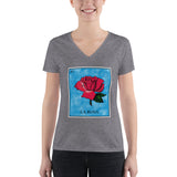La Rosa Loteria Women's V-neck Tee