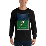 El Futbolista Loteria Mexico Men's Long Sleeve T-Shirt
