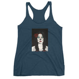 Catrina Dia de los Muertos (Day of the Dead) Women's indigo racerback tank by Pilar Grother