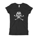 La Calavera Loteria B&W Plain Girl's T-Shirt