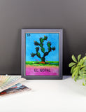 El Nopal Loteria Framed photo paper poster